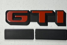 New Oem Vw Mk2 Golf Gti Side Emblems - Blank Used Rear Emblem All Tabs Intact New Oem Vw Mk2 Golf Gti Side Emblems - Blank Used Rear Emblem All Tabs Intact