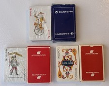 United & Eastern Airlines Playing Cards 3 Decks Vintage Sealed Different Jokers