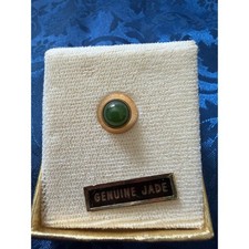 Vintage Genuine Jade Tie Tack / Tie Pin with Original Box MRL11