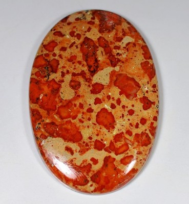 103 Ct 6X36X53 mm Natural Orbicular Asteroid Jasper Oval Cabochon Gemstone KJ-36