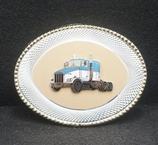 WA11170 NOS VINTAGE 1970s  LONGNOSE SEMI-TRUCK TRACTOR  BELT BUCKLE