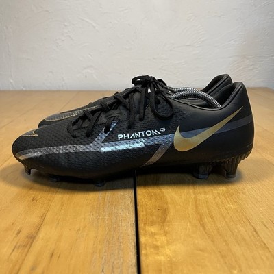 Nike Phantom GT2 Academy Fußballschuhe schwarz gold EINMAL GETRAGEN UK 10,5