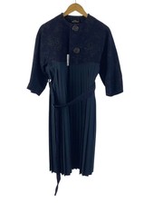 tricot COMME des GARCONS 18SS Pleated Docking No Collar Coat S Cotton Navy TA C0