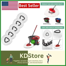 5 Pack Microfiber Spin Mop Replacement Heads Deep Clean Refillable Easy Install