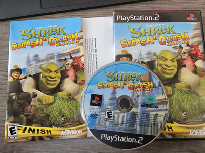 Shrek: Smash n' Crash Racing (Sony PlayStation 2, 2006) CIB w/registration