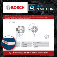 Alternator fits BMW X5 F15 3.0D 13 to 18 Bosch 12318570675 Quality Guaranteed