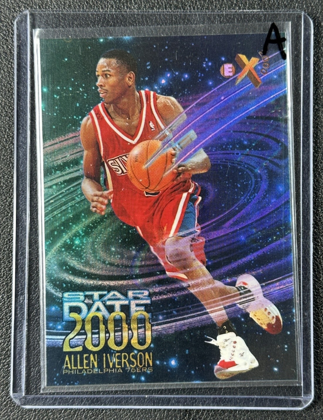 ALLEN IVERSON 1996 SKYBOX EX-2000 #7 ROOKIE STAR DATE 2000 76ERS RC A