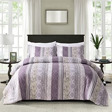 Soft Brushed Microfiber Comforter Set, 7 Pieces with Light Weight Queen Milti