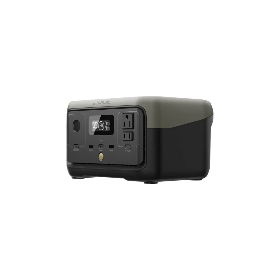EcoFlow Portable Power Station RIVER 2 240 243wh LiFePO4 Battery 1 Hour Charge - Image 2 of 4