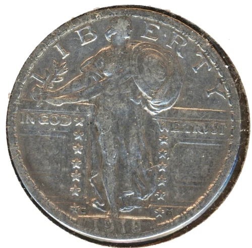 1918-S Standing Liberty Quarter~ Extremely Fine Condition ~ Free Shipping