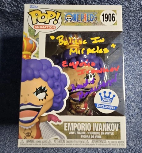 ONE PIECE - EMPORIO IVANKOV - #1906 - SIGNED FUNKO POP - RANDY PEARLMAN - OCCM
