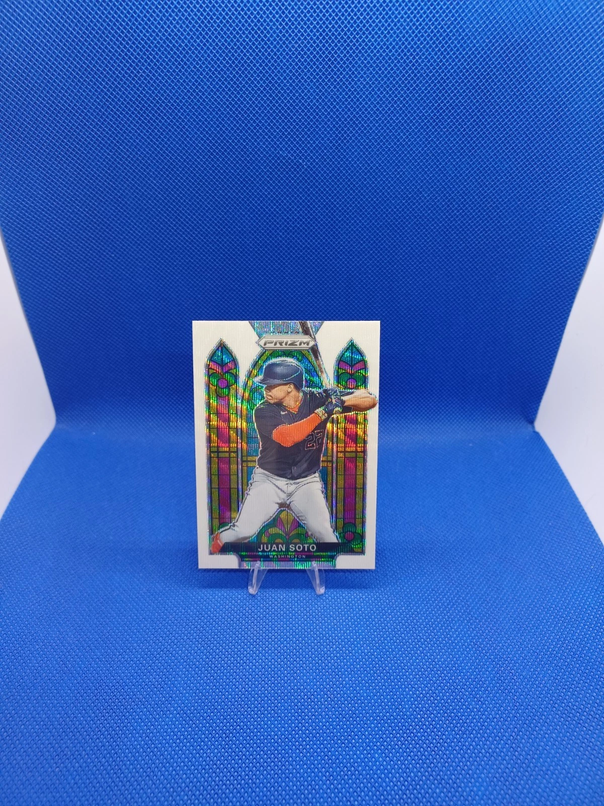 2021 Panini Prizm Juan Soto Stained Glass White Wave #SG-3 Nationals