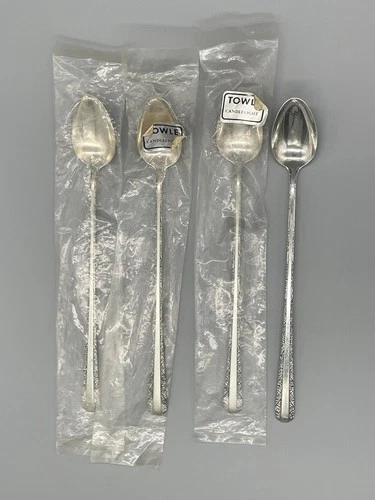 Vintage Towle Sterling Silver Candlelight Iced Tea Spoons  8”-Set of 4