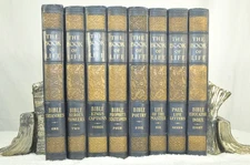 The Book of Life Complete 8 Volume Set Rare 2nd Edition 1924  HC Printed In USA