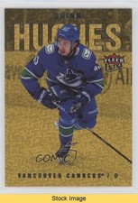 2021 Upper Deck Fleer Ultra Gold Speckled Rainbow Foil Quinn Hughes #4 READ 0il7