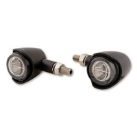Highsider Akron-X Motorrad LED Blinker Schwarz Rauchgrau E-GeprüFt Paar