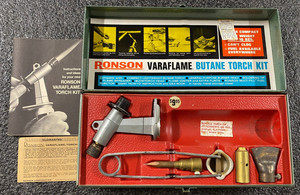 Vintage Ronson Varaflame Butane Torch Kit