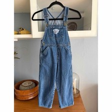 Vintage Baby Guess Denim Overalls Toddler 5Y Logo Patch 90s Blue Jean Romper
