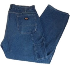 Vintage Y2k Dickies Carpenter Jeans Mens Blue 42x32 Denim Baggy Distressed