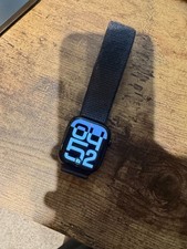 Apple Watch Series 10 GPS 46mm Jet Black Aluminum   Ink Sport Loop   Excellent