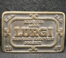 WL13104 VINTAGE 1987 LURGI MESQUITE LAKE RESOURCE RECOVERY PROJECT BELT BUCKLE