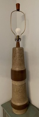 LARGE Vintage Martz MARSHALL STUDIOS MID CENTURY Modern LAMP STRIPED Signed 45''