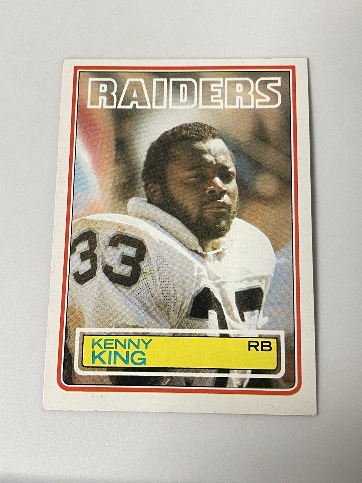 1983 Topps NFL Kenny King Oakland Raiders