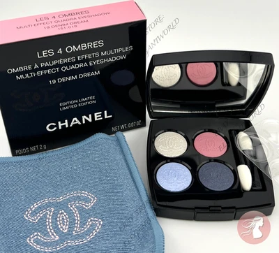 Paleta cuádruple de sombras de ojos CHANEL Les 4 Ombres en 19 DENIM DREAM - COLECCIÓN DENIM - Imagen 1 de 3