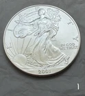 2001 Silver American Eagle Dollar Uncirculated 1 oz. 0.999 Fine Silver