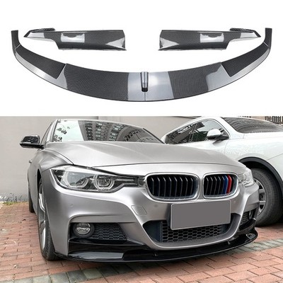 Carbon Style Front Bumper Splitter Lip Fort 12-18 BMW 3-Series F30 F31 M-Sport