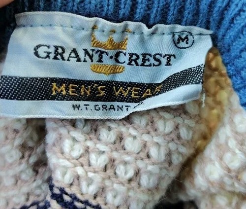 Grant Crest Mens Wear Long Sleeve Blue Stripe Pullover Sweater - Picture 5 of 7
