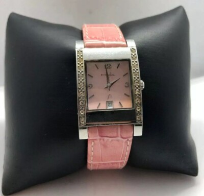 10/$20 Fossil F2 ES9901 Silver/Pink/MOP Rhinestone Leather Women\'s Watch w/Date 10/ Fossil F2 ES9901 Silver/Pink/MOP Rhinestone Leather  main image 2