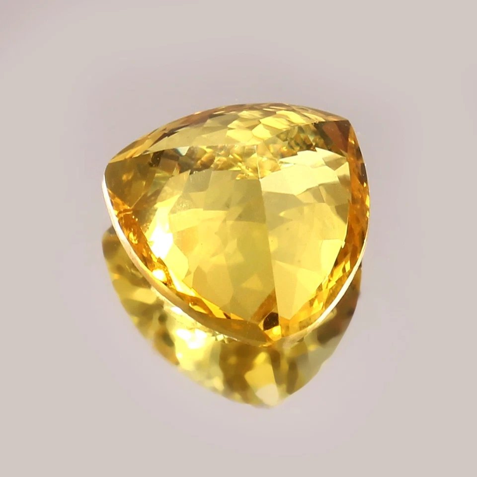 AAA Natural Impecable Ceilán Zafiro Amarillo Suelto Trillón Piedras Preciosas Corte 10x10 MM Foto 4 de 4