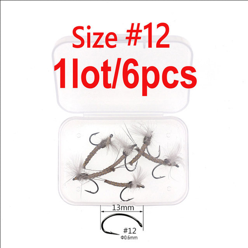 (NEUF) đŁLot 6 Leurres mouches de pĂȘche Ă la truite Poisson Tackle Insectes - Photo 7/8
