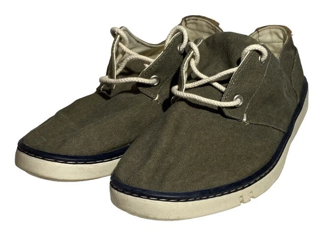 Timberland Earthkeepers Gancho Mocasines Barco Zapatos Verde Oliva Lona Para Hombres 7 M Foto 3 de 4