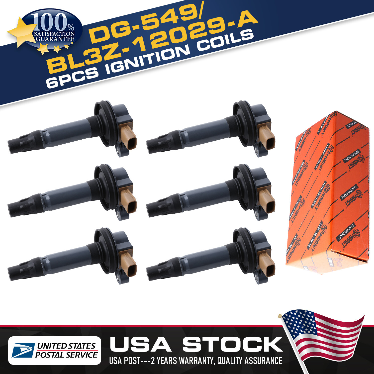 Ford Expedition 15-17 6Pcs Ignition Coil Set DG548 DG549 BL3Z12029C UF-646