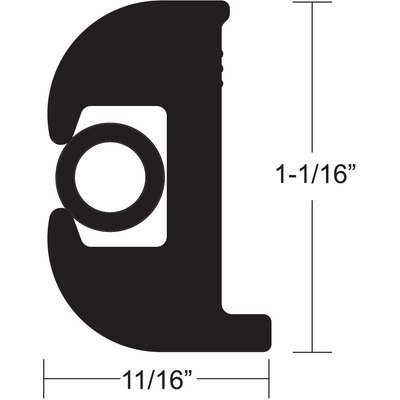 TACO 50FT Flexible Flex Vinyl Boat Rub Rail Kit Black with Insert 1-1/16''x11/16''