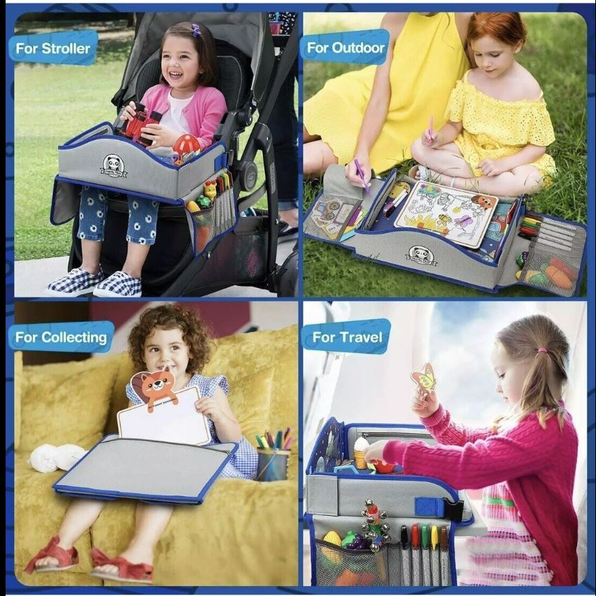 Travel Tray Car Seat Play Tray Organizer Colourful Toddler Activity