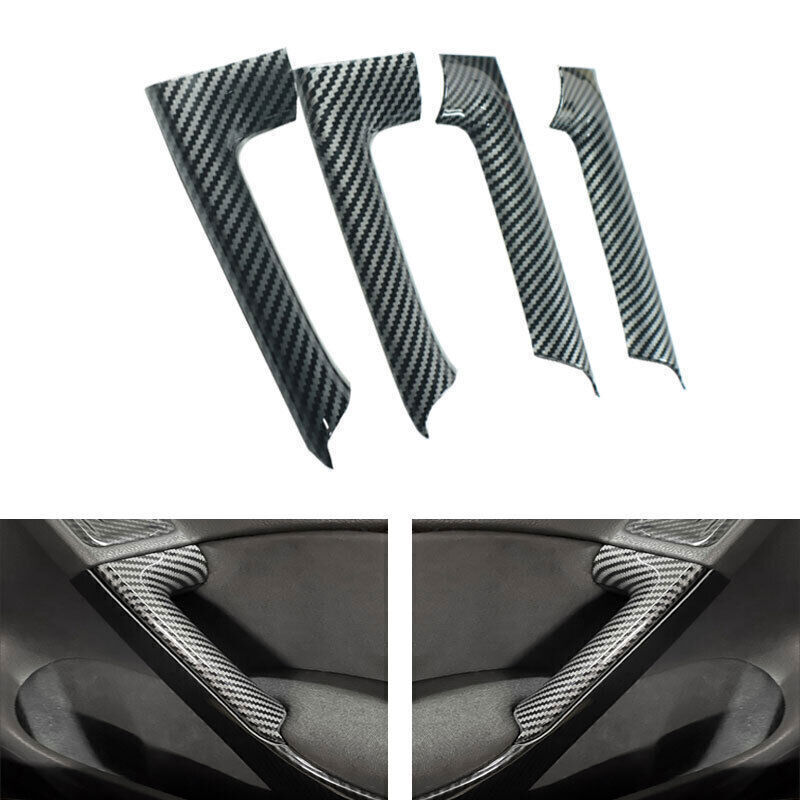 ABS Carbon Fiber Door Armrest Handle Cover Trim For VW Golf VI 6 MK6 2010-2013