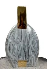 StyleCraft Norman Wyatt Home Vase Faux Marble with Gold 16 + in Tall, Home Decor