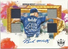 2020 Diamond Kings Brendan McKay Quad Material Signatures Tampa Bay Rays #DKQ-BM