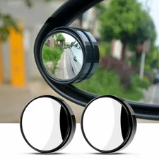 2 PCS 360° Wide Angle Blind Spot Mirror Convex Rear Side View HD Universal Auto