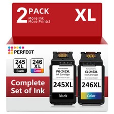 PG-245XL CL-246XL Ink Cartridges for Canon PIXMA MG2522 MG2520 TS3122 MX490 Lot