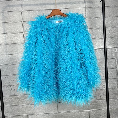 Ladies Shaggy Faux Fur Fleece Coat Winter Warm Jacket Cardigan Overcoat SIZE6-18 - Picture 52 of 67