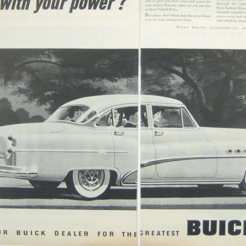 1953 Buick Super Riviera Sedan Vintage Automobile 2 Page Print MOD AD - Image 2 of 2