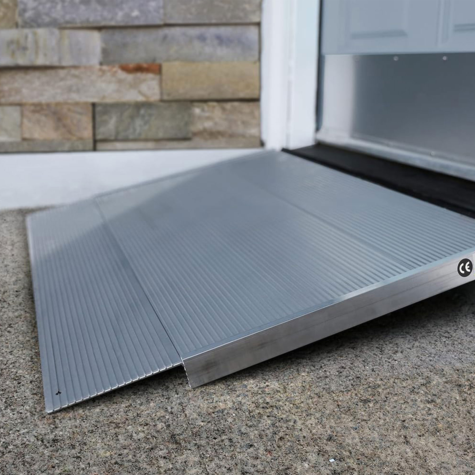 EZ-ACCESS TRANSITIONS 36” Self Supporting Aluminum Angled Entry Ramp ...