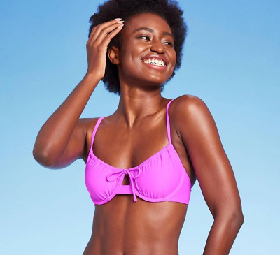 Women's Shirred Underwire Bikini Top - Wild Fable  Orchid Purple XXS (00)