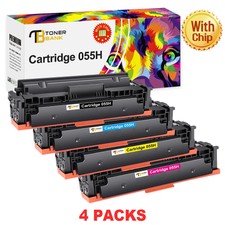 4 PCS Toner for Canon 055H imageClASS MF742Cdw MF743Cdw MF746Cx LBP663 with Chip