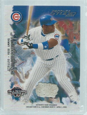 SAMMY SOSA 2003 DONRUSS STUDIO ALL STAR GAME USED BASE PATCH #4