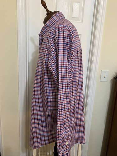 RALPH LAUREN Button Down Plaid Shirt L/S Red White & Blue - Picture 8 of 10